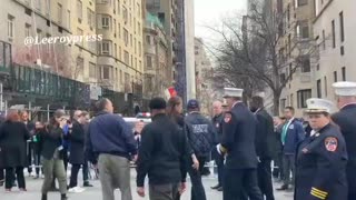 The NYC Mayor Eric Adam's gets heckled at the St Patrick's Parade