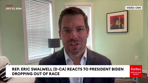 Eric Swalwell Reacts To Biden Dropping Out, Says Choice Is 'Pretty Clear' Between Harris And Trump