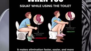 Did you know squatting while relieving yourself is healthier than just sitting flat-footed