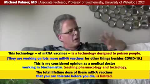 WARNING !! MRNA VACCINES ARE DESIGNED TO POISON PEOPLE SAYS MICHAEL PALMER, MD, PROF OF BIOCHEMISTRY