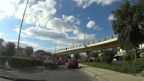 driving inside Heraklion Crete