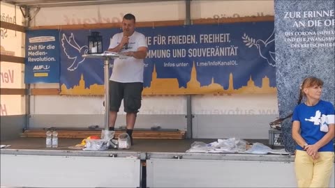 WALDEMAR, Gastredner aus Braunschweig - BAUTZEN, 24 07 2023, 129. MAHNWACHE 🕊 - Bürgermikrofon