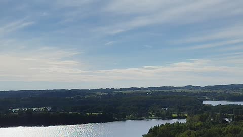 Beautiful view of the lakes from the tower