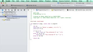 PROGRAMMING IN C++ / X-Code || Tutorial 7 - Else If Statements