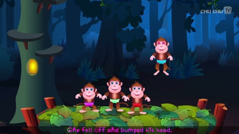 5 Five Little Monkeys Jumping On The Bed | Part 1 - The Naughty Monkeys | ChuChu TV Kids Songs