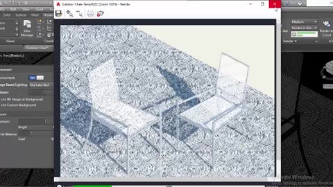 3D Outdoor Chair Rendering on AutoCAD by Masroor Khan For Beginners