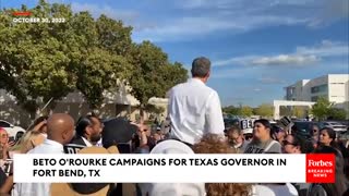 Beto O'Rourke Campaigns Against Greg Abbott In Fort Bend, Texas