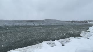 Frozen Waves Teal Lake Negaunee