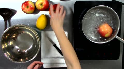 How to clean wax off apples