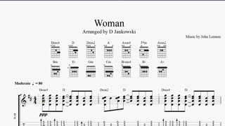 How to play Woman on guitar