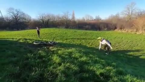 Guy Took A Hard Slam Attempting A Flip Jump On His Mtb