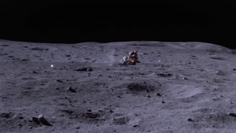 Lunar rover vehicle on Moon - 1969.