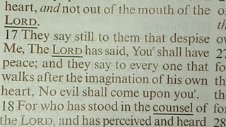 Thus saith the Lord, and prophecy cometh. Hear this all nations. Jeremiah 23.. Part 6