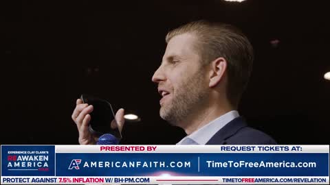 President Trump Says Hello to Crowd at General Flynn's and Clay Clark's ReAwaken America Tour