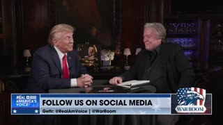 Donald J. Trump with Steve Bannon on War Room