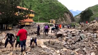 Heavy rains trigger landslide in Peru