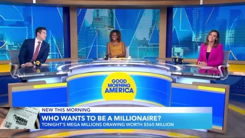 Mega Millions jumps to $565M before Tuesday's drawing l GMA