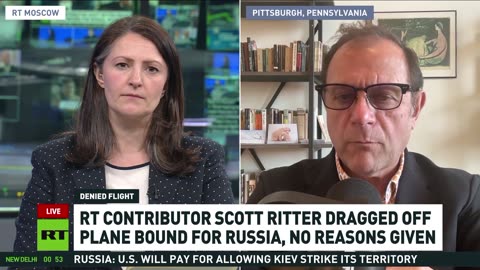 "SCOTT ritter pulled off plane to russia by us state department"