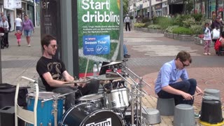 i Drum Drum Buskers Plymouth Atlantic Ocean City 19th August 2014