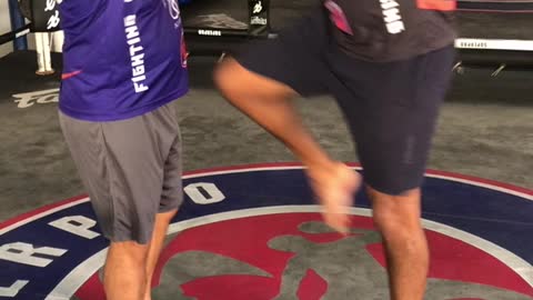 Muay Thai Tutorial: Counter Knee with a arm Sweep