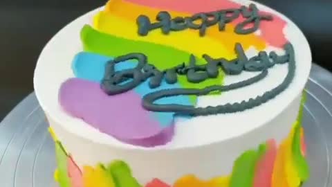 More beautiful cake with rainbow colors
