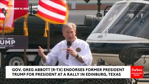 BREAKING NEWS- Texas Gov. Greg Abbott Endorses Former President Trump For President in 2024