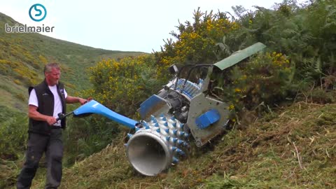 This lawn mower cuts mountainside grass and will blow your mind