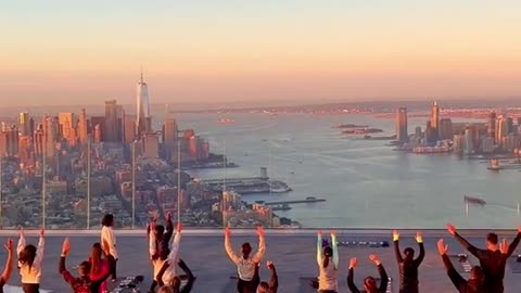 This is the coolest yoga class you'll ever see