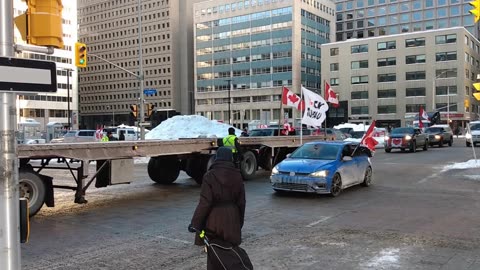 Convoy of freedom in Ottawa, Canada - January 2022