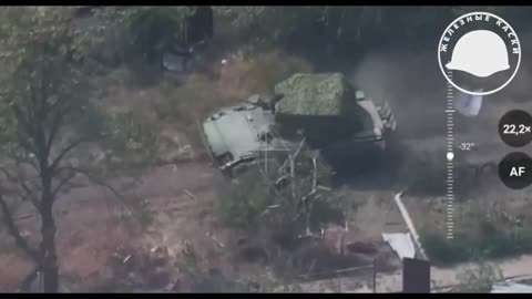 Russian Tank Attacks AFU Positions in Central Krasnogorovka