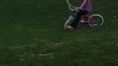Daughter's Downhill Bike Ride Goes Poorly