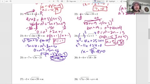 Radical Equations Part 2- Algebra 1 Kuta Worksheet Series