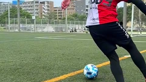 Football skill in slow motion