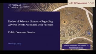 VaersAware.com goes on record with National Academies...