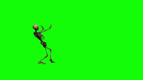 skeleton man dancing show composite keying video