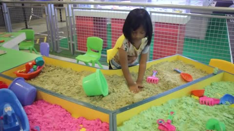 Pixel main Pasir Kinetik warna-warni | Pasir Ajaib | Kinetic Sand | Mainan edukatif Play Sand