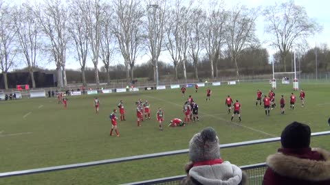 Frenchy Rugby Fight and Templar's Cross on Polynesian Rugby Player