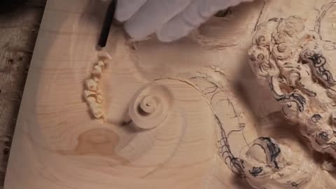 Wood Carving Dragon| To use technic of Japanese traditional wood carving| Woodworking2