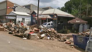 Lismore NSW Floods 2022 1.0 06 March 2022 Street view. Sub 5min