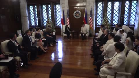 VP Harris meets Philippines President Marcos in effort to boost ties.