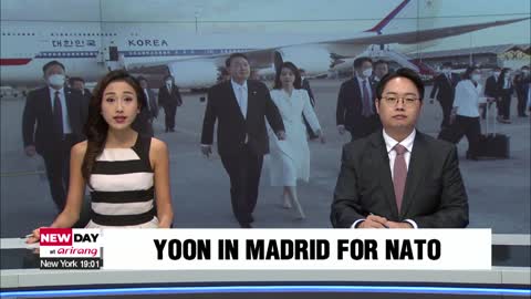 S. Korean President Yoon Arrives in Madrid for Global Diplomacy Debut