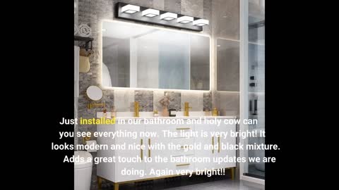Ralbay Industrial Black Bathroom #Vanity Light Fixtures 5-Lights-Overview