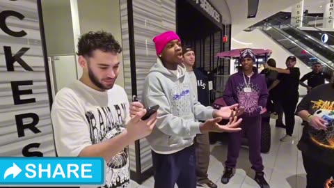 Los Pollos TV awkward interaction with A Boogie wit da Hoodie