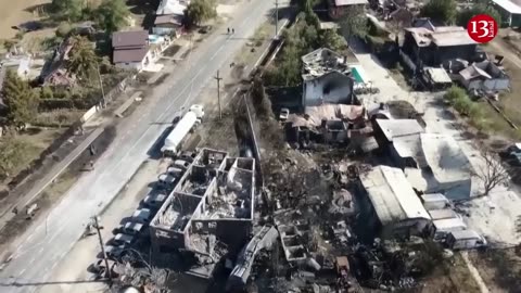 DRONE : Aerial footage shows site of deadly gas station explosion in Romania