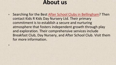 Best After School Clubs in Bellingham.