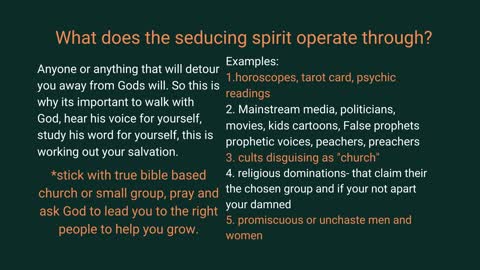Be Cautious Of Seducing Spirits