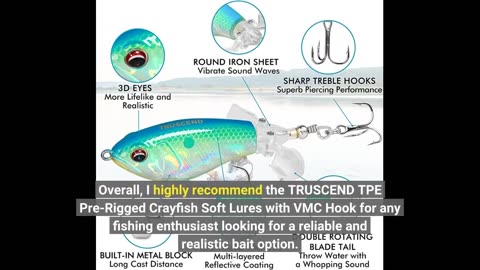 Buyer Feedback: TRUSCEND TPE Pre-Rigged Crayfish Soft Lures with VMC Hook, Premium Durable Shri...