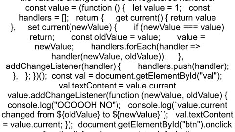 How do I check if a value has changed in Javascript