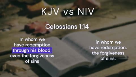 Shocking differences between the NIV and the KJV