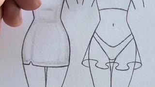 How to draw the dress #reels #shorts